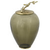 Capri Decorative Jar or Canister, Green and Gold