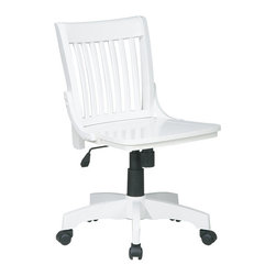Deluxe Wood Bankers Office Chair - Office Chairs