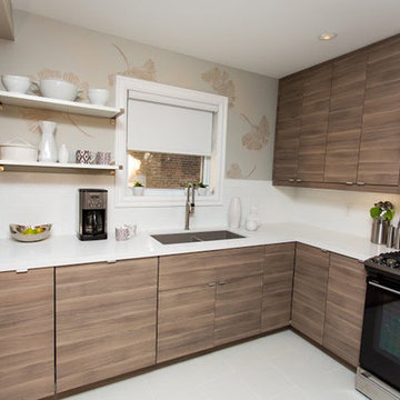 Chinese Ginkgo Stenciled Kitchen