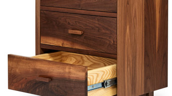DWBF Handmade 'Josef' three-drawer cabinet in solid walnut