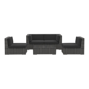 Oahu Outdoor Patio Furniture Sofa Sectional 7 Piece Set Tropical Outdoor Lounge Sets By Urban Furnishing