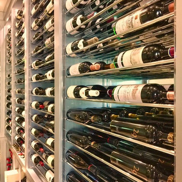 Atlanta Wine Cellar - Chrome Rod Storage System by CELLARMAKER
