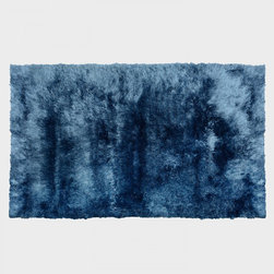 Nora Berry Blue Shaggy Area Rug - Floor Rugs