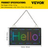 VEVOR LED Scrolling Sign LED Display Board 14 x 8 in 7 Color P5 Electronic Sign