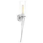 Minka Lavery - Regal Terrace 1-Light Wall Sconce in Polished Nickel & Clear Glass - Stylish and bold. Make an illuminating statement with this fixture. An ideal lighting fixture for your home.&nbsp