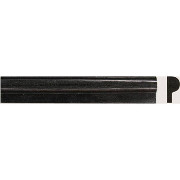 Black Granite Rail Mldg Pol 1X2X12, Polished, Granite,