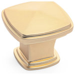 Diversa Hardware - Diversa Hardware Traditional Brushed Gold Cabinet Hardware, Square Knob - The Diversa 1023-K-MBB is a square brushed gold cabinet knob from Diversa Hardware. This cabinet knob is manufactured from solid die-cast zinc alloy, which gives it a heavy and sturdy feel. The square design and smooth beveled surface give it a sophisticated and upscale feel. The gorgeous brushed gold finish is perfect for transitional, traditional, contemporary, and other home designs.