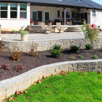 Outstanding Overlook Patio with Terraced Retaining Walls (Plainfield, IN)