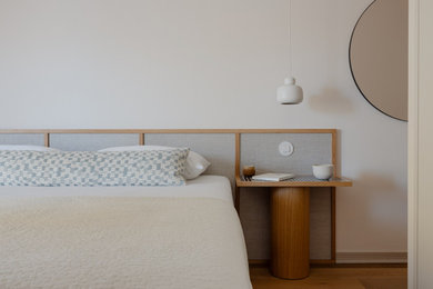Inspiration for a scandinavian bedroom remodel in Other