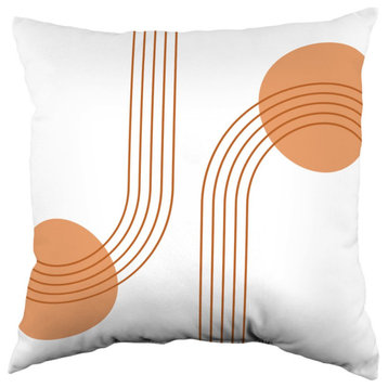Geometric Mid Century Modern Double Sided Pillow, 16"x16"