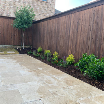 Pool Landscaping & Travertine Walking Path