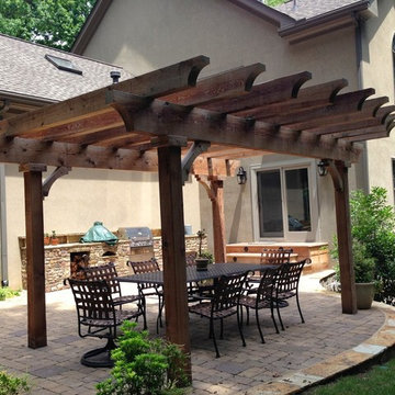 Cumming Entertainment Space with Pergola and Firepit