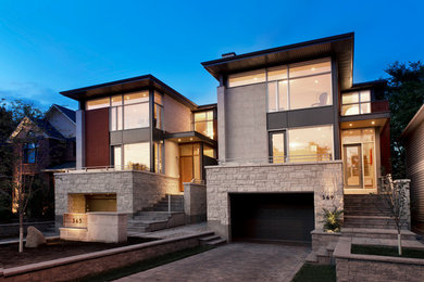 Contemporary exterior home idea in Ottawa