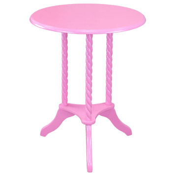Round End Table, Pink