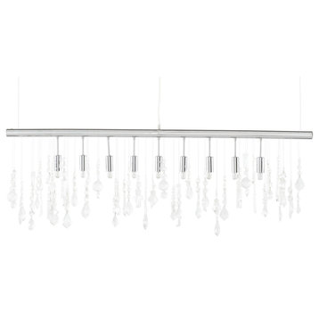 Crystal Linear Clear Glass Pendant Lighting