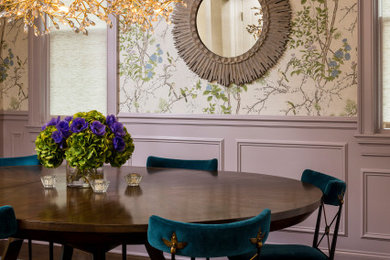 Elegant dining room photo in Chicago