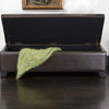 GDF Studio Canal Leather Storage Ottoman Bench