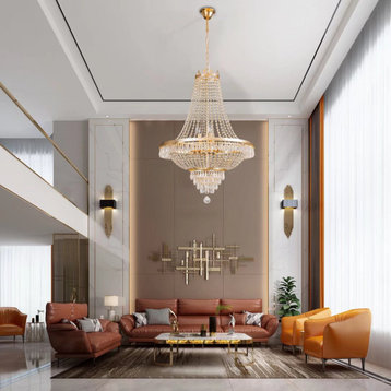Classy Glam Gold Faux Crystal Chandelier