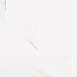Classique White Calacatta Glossy 4X16 Beveled - Products