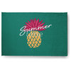 Summer Time Pineapple Tropical Chenille Area Rug, Kelly Green, 4'x6'