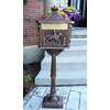 Decorative Mail Box with Horse and Rider Motif and Crown Finial