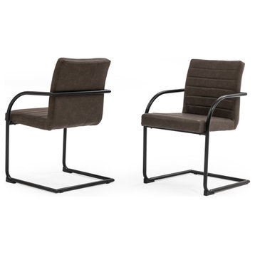 Modrest Ivey Brown Dining Chair, Set of 2