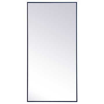 Metal Frame Rectangle Mirror 30"x60", Blue, Mr43060Bl