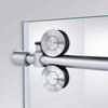 Enigma-XO 50-54" W x 76"H Sliding Shower Door in Brushed Stainless Steel