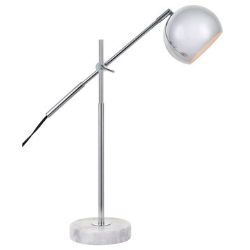 Chrome Finish 1-Light Table Lamp