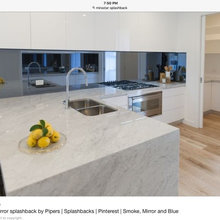 Kitchen With Mirror Splashback