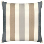 Elaine Smith - Dune Stripe Indoor/Outdoor Performance Pillow, 20"x20" - Elaine Smith indoor / outdoor pillows are hand-crafted using Sunbrella solution-dyed acrylic yarns which are woven into intricate jacquard patterns and sophisticated stripes. By solution-dying the fabrics at the yarn level, rather than printing on the surface of the fabrics, our durable pillows will last longer, resisting rain, sun, mildew, and stains and retaining their color and vibrancy for years to come.   Soft and luxurious, these performance pillows are designed to endure everyday life. They are easy to clean after spills and mishaps from children, pets, or guests.  Proudly made in the USA, our pillows are constructed with superior attention to detail using only the finest US materials. Our pillows are hand sewn with tailored, hidden zippers, allowing easy cover removal for cleaning. To clean, machine wash cold and air dry. Each pillow is filled with a sealed insert of weather-resistant, 100% polyester fiber.   Our runway inspired pillows can beautifully transform any space into a well-designed, elegant retreat. At Elaine Smith, we believe that you should enjoy the same exceptional comfort and signature style in your outdoor living spaces as you do inside your home. Our indoor/outdoor Sunbrella performance pillows offer you a solution that you can use anywhere, worry free.