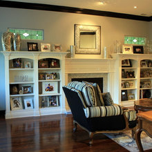 bookcase fireplace