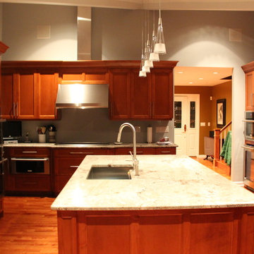 The Island granite was very carefully chosen by the client after a long search.