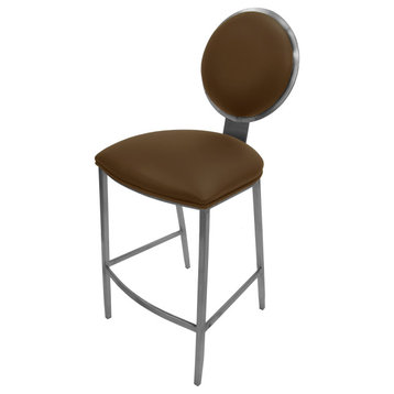 535 Stainless Steel Bar Stool 26" 30" Extra Tall  35", Brown, 26"