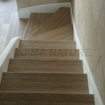 Escalier en Travertin sur-mesure