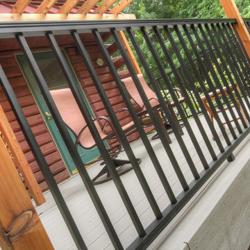 Log Cabin Deck with Pergola