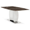 Syrah Marble and Stainless Steel Dining Table
