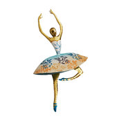 Dancer, Blue And Gold Wall Decor