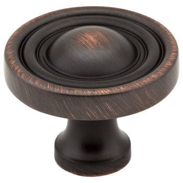 Bella Round Cabinet Knob, Brushed Oil Rubbed Bronze