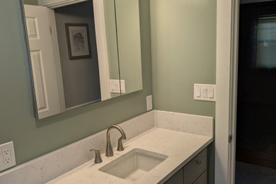 Inspiration for a modern bathroom remodel in Boston