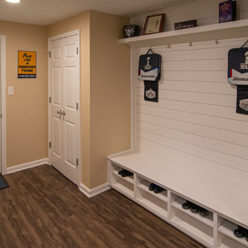 Basement Any Sports Fan Would Love Including Kitchenette for Entertaining
