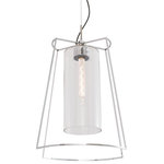 Norwell Lighting - Norwell Lighting 5389-PN-CL Cere - One Light Pendant - Cage variation, Cere seems to float in the atmosphCere One Light Penda Polished Nickel CleaUL: Suitable for damp locations Energy Star Qualified: n/a ADA Certified: n/a  *Number of Lights: Lamp: 1-*Wattage:60w T10 E26 Edison bulb(s) *Bulb Included:No *Bulb Type:T10 E26 Edison *Finish Type:Polished Nickel