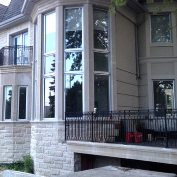 Erica Rd. custom home outdoor stair railing and patio guard