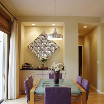 The Ratican Contemporary Breakfast Area, Family Room and Bar - Pasadena,Ca.