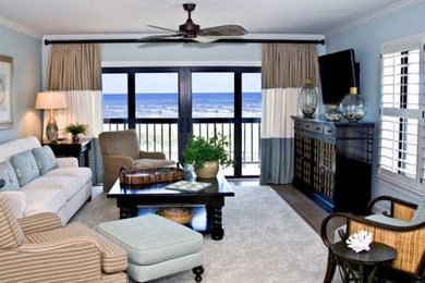Inspiration for a coastal family room remodel in Jacksonville
