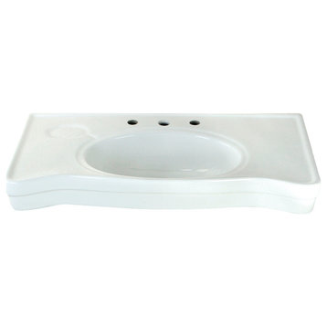 Kingston Brass VPB1368B Imperial Ceramic Console Sink Basin, White