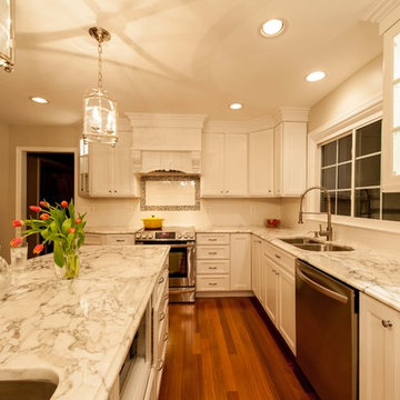 Chandeliers and Hanging Pendants Brighten Up Centreville, Virginia Kitchen