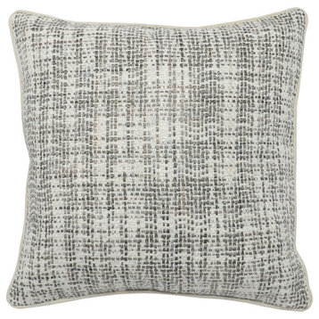 Baxter Woven 22" Throw Pillow, Blue by Kosas Home, Gray, Ivory