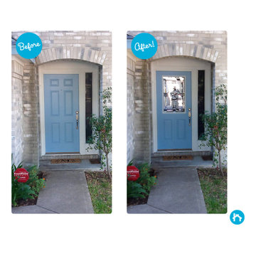 Elegant Star Decorative Glass Doors