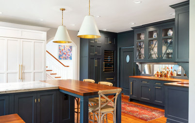 Kitchen of the Week:  Inefficient Pantries Make Way for a Bar